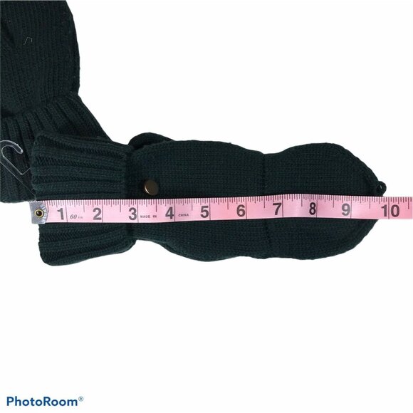 A New Day Womens One Size Mittens Convertible Fingerless Knit Green New - Picture 10 of 12